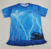 Hebrew Israelite 'Lightning' T-Shirt w/ Fringes