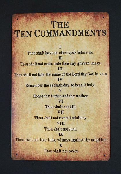 "The Ten Commandments" Metal Wall Hanging