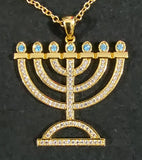 Hebrew Israelite Holy Menorah Pendant w/ Chain