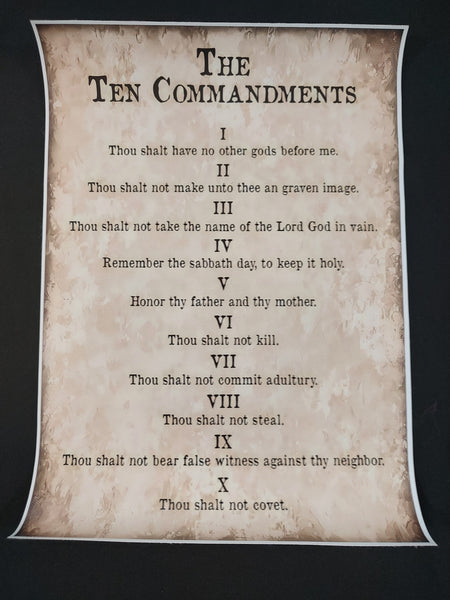 "The Ten Commandments" on Canvas