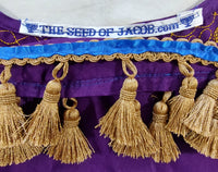 Hebrew Israelite Embroidered Dashiki w/ Gold Fringes or Tassels (Purple)