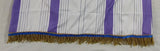 Hebrew Israelite Royal Purple Stripe Garment with Gold Bullion or Tassel Fringes