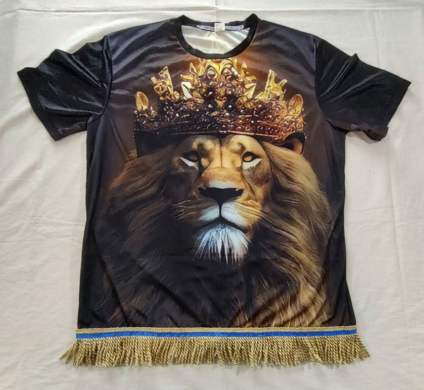 Hebrew Israelite Lion of Judah Shirt w/ Fringes