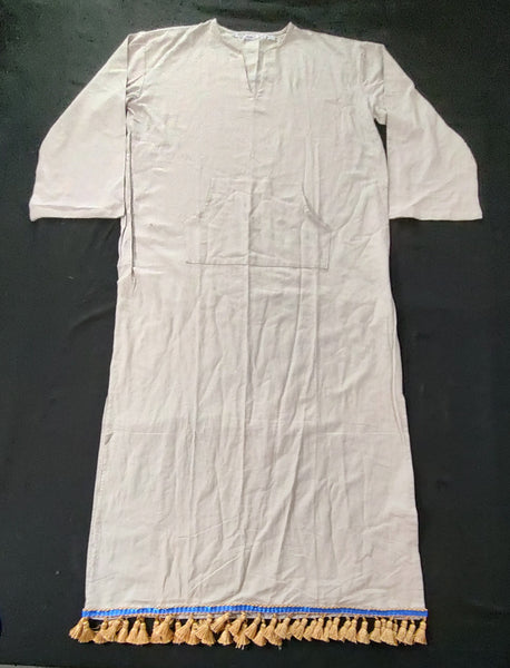 Hebrew Israelite Holy Linen Garment (Tan) w/ Tassels or Bullion Fringes