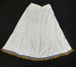 Falda larga blanca hebrea israelita con diadema a juego