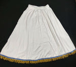 Falda larga blanca hebrea israelita con diadema a juego