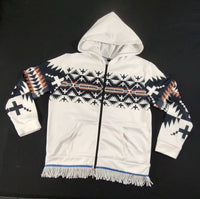 Northern Kingdom Zip-Up Hoodie with Fringes