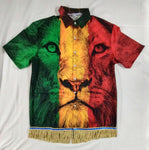 Hebrew Israelite 'Rasta Colors' Lion of Judah Shirt w/ Fringes