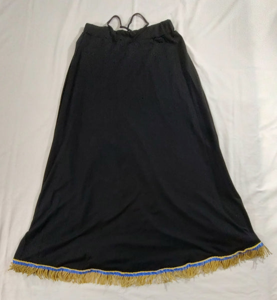 Hebrew Israelite Polyester Skirt w/ Gold or Black Fringes