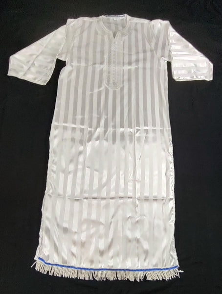 Hebrew Israelite Holy Garment w/ White, Gold or Silver Fringes