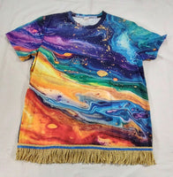 Camiseta hebrea israelita 'Heavenly Light' con flecos