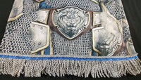 Hebrew Israelite 'Warrior of Judah' Armour Print Shirt w/ Silver Fringes