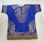 Hebrew Israelite Tunic-Style Dashiki w/ Premium Gold Fringes