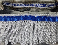 Hebrew Israelite Embroidered Tie-dye Dashiki w/ White Fringes