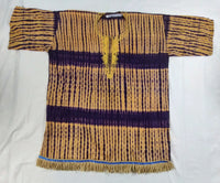 Hebrew Israelite Embroidered Tie-dye Dashiki w/ Gold Fringes