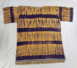 Hebrew Israelite Embroidered Tie-dye Dashiki w/ Gold Fringes