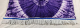 Hebrew Israelite Embroidered Tie-dye Dashiki w/ White Fringes (Purple)