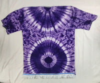 Hebrew Israelite Embroidered Tie-dye Dashiki w/ White Fringes (Purple)