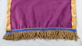 Hebrew Israelite Purple Hooded 'Suede' Garment with Gold Fringes