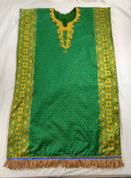 Hebrew Israelite Embroidered Royal Caftan with Gold Bullion or Tassel Fringes