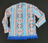 Northern Kingdom Button-down Shirt with Fringes