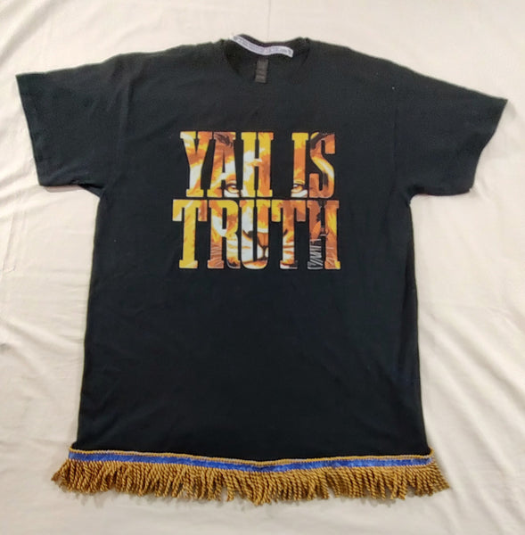 Hebrew Israelite "YAH IS TRUTH" T-Shirt w/ Premium Fringes