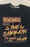 Hebrew Israelite "Remember the Sabbath" T-Shirt w/ Gold, Black or Fire Fringes