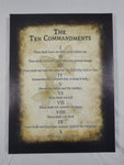 "The Ten Commandments" Canvas on Wood Frame Wall Hanging