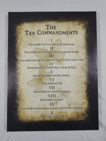 "The Ten Commandments" Canvas on Wood Frame Wall Hanging