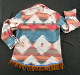 Hebrew Israelite Northern Kingdom Heavy Flannel Shirt/Jacket w/ Suede or Bullion Fringes