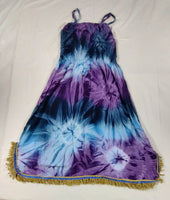 Vestido / falda hebrea israelita al atardecer con flecos dorados