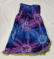 Vestido / falda hebrea israelita al atardecer con flecos dorados