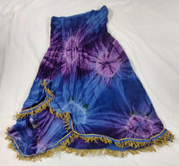 Vestido / falda hebrea israelita al atardecer con flecos dorados