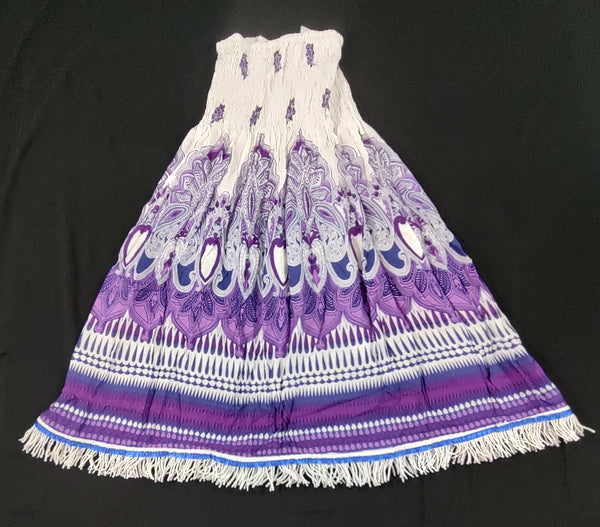 Vestido / falda hebrea israelita al atardecer con flecos dorados