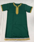 Camisa Dashiki bordada israelita hebrea con flecos dorados