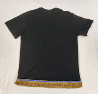 Camiseta hebrea israelita con YHWH (en hebreo antiguo) y Menorá Sagrada con flecos dorados o plateados premium