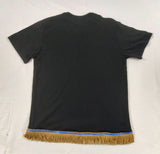Camiseta hebrea israelita con YHWH (en hebreo antiguo) y Menorá Sagrada con flecos dorados o plateados premium