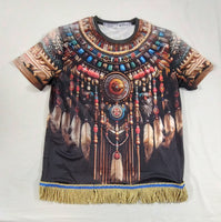 Hebrew Israelite Northern Kingdom Warrior T-Shirt w/ Fringes