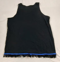 Hebrew Israelite Tank Top Undershirt with Extra Thin Fringes (Black)