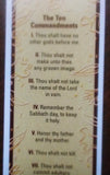 "The Ten Commandments" Bible Bookmark
