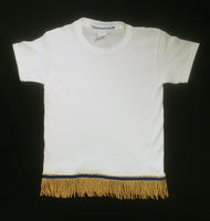 Hebrew Israelite T-Shirt with Fringes - Youth Sizes  (White)