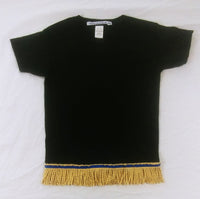 Camiseta hebrea israelita con flecos - Tallas juveniles (negro)