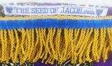 Caftán hebreo israelita (púrpura) con flecos dorados