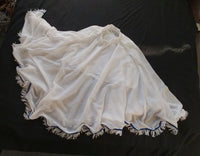 Falda larga de lino blanco israelita hebrea