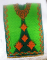 Hebrew Israelite (Emerald Green) Caftan with Gold Fringes