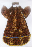 Vestido hebreo israelita con estampado de leopardo y cinta para la cabeza
