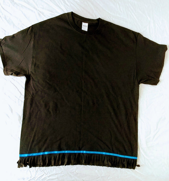Camiseta hebrea israelita con flecos (negro)