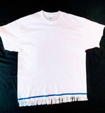 Camiseta hebrea israelita con flecos - Tallas juveniles (Blanco)