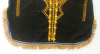 Hebrew Israelite Embroidered Tunic-Style Dashiki with Gold Fringes