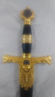 Espada corta/daga del rey Salomón con funda de cuero